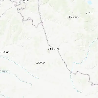 Map showing location of Abdulino (53.700000, 53.666670)