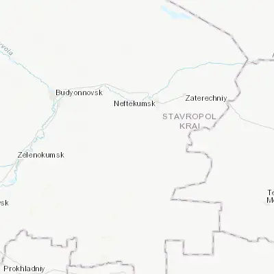Map showing location of Achikulak (44.551670, 44.837780)