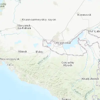Map showing location of Afipskiy (44.900050, 38.842650)