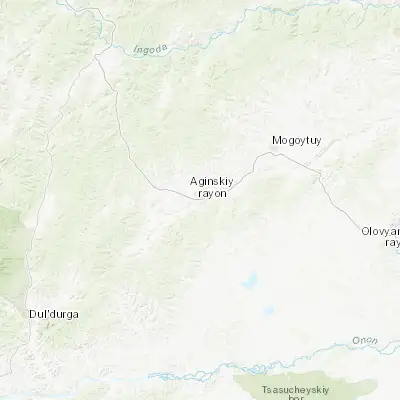 Map showing location of Aginskoye (51.100000, 114.530000)
