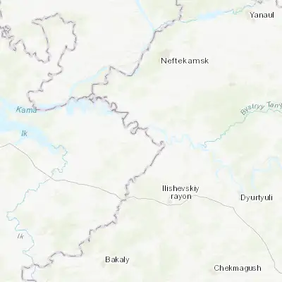 Map showing location of Aktanysh (55.721560, 54.082930)
