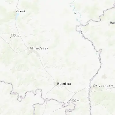 Map showing location of Aktyubinskiy (54.813720, 52.805590)