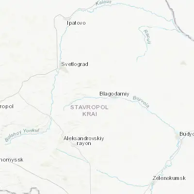 Map showing location of Aleksandriya (45.094720, 43.245560)
