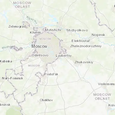 Map showing location of Alekseyevka (55.630000, 37.800000)