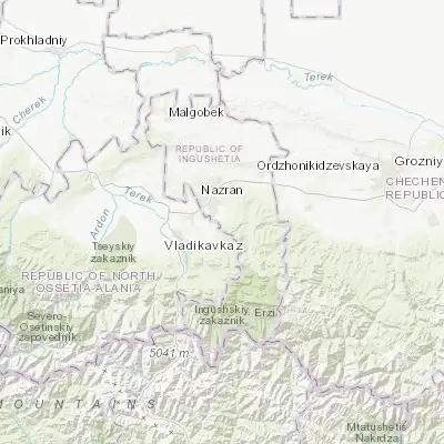 Map showing location of Ali-Yurt (43.142500, 44.852500)