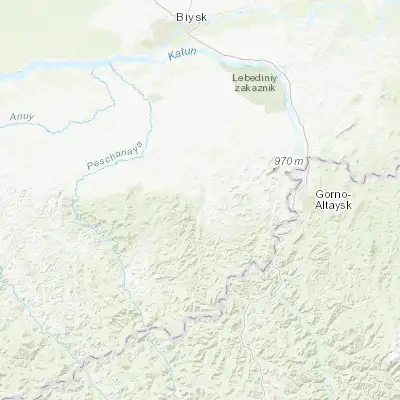 Map showing location of Altayskoye (51.953330, 85.332500)