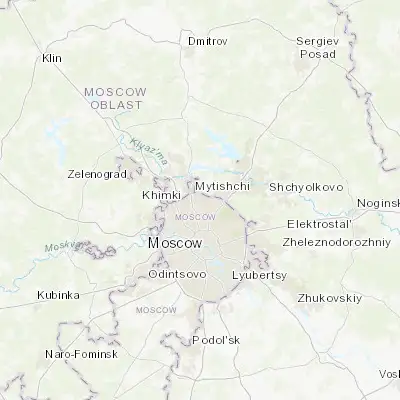 Map showing location of Altuf’yevskiy (55.883330, 37.583330)