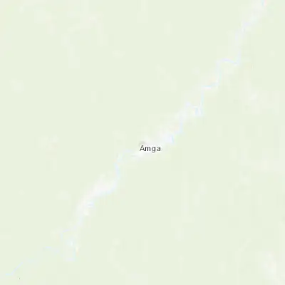 Map showing location of Amga (60.900090, 131.978820)
