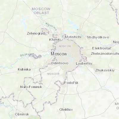 Map showing location of Amin’yevo (55.700000, 37.466670)