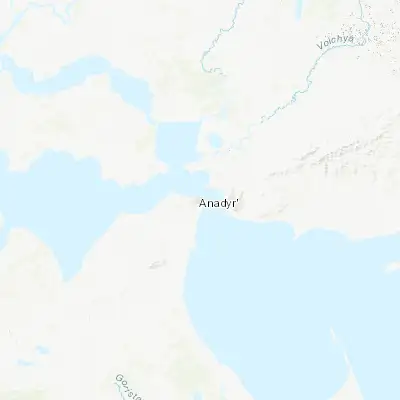 Map showing location of Anadyr (64.734240, 177.510300)