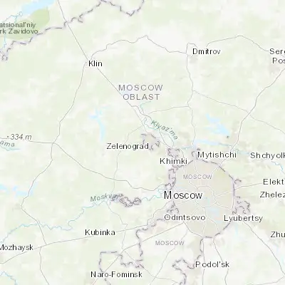 Map showing location of Andreyevka (55.980280, 37.135000)