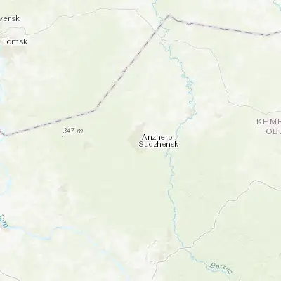 Map showing location of Anzhero-Sudzhensk (56.081000, 86.028500)