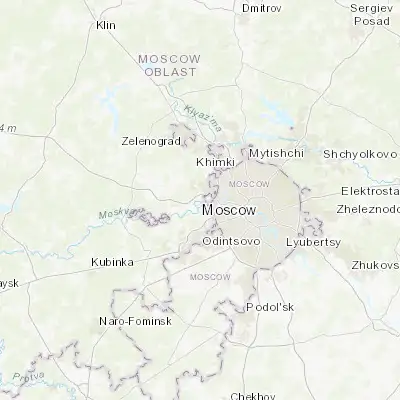 Map showing location of Arkhangel’skoye (55.787910, 37.299840)