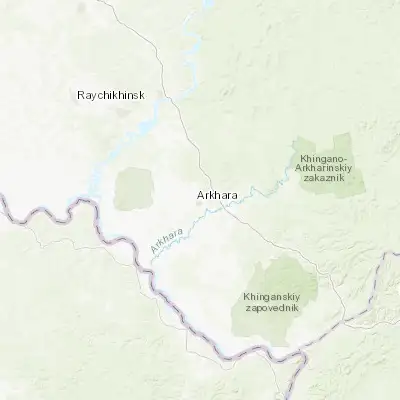Map showing location of Arkhara (49.424470, 130.085690)