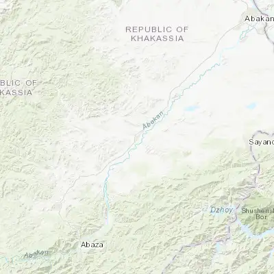 Map showing location of Askiz (53.131940, 90.526390)