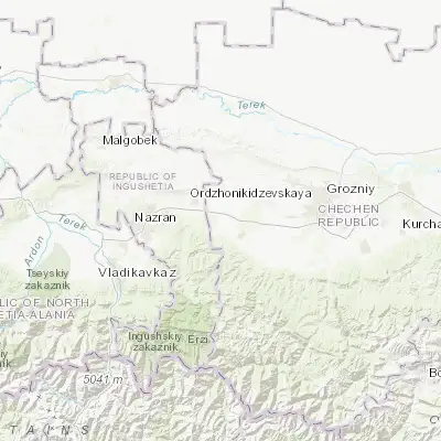 Map showing location of Assinovskaya (43.241670, 45.181940)