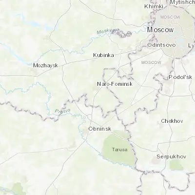 Map showing location of Ateptsevo (55.323640, 36.750020)