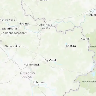 Map showing location of Avsyunino (55.565160, 39.123240)
