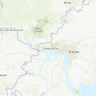 Map showing location of Aysha (55.870350, 48.631870)