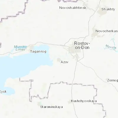 Map showing location of Azov (47.107790, 39.416480)