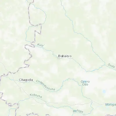 Map showing location of Babayevo (59.393600, 35.937100)