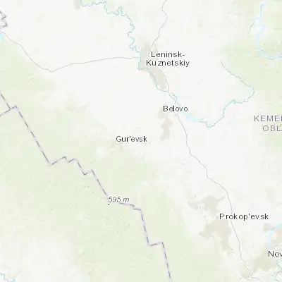 Map showing location of Bachatskiy (54.292700, 86.128500)
