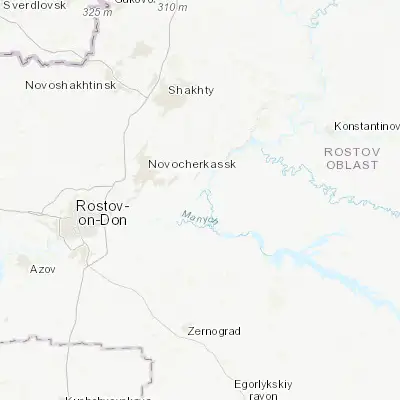 Map showing location of Bagayevskaya (47.324110, 40.387910)