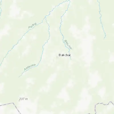 Map showing location of Bakchar (57.018610, 82.071110)