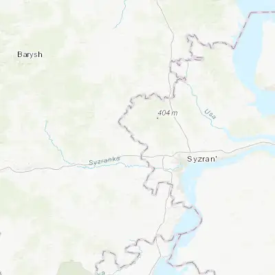 Map showing location of Balasheyka (53.284100, 48.085100)