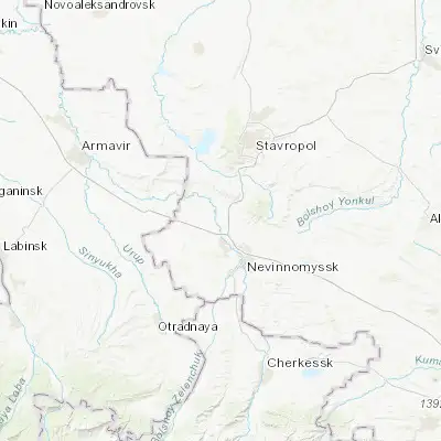 Map showing location of Barsukovskaya (44.763200, 41.819100)