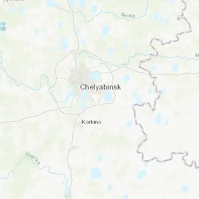 Map showing location of Bazhovo (55.059550, 61.604450)