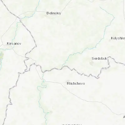 Map showing location of Bekovo (52.466320, 43.711990)