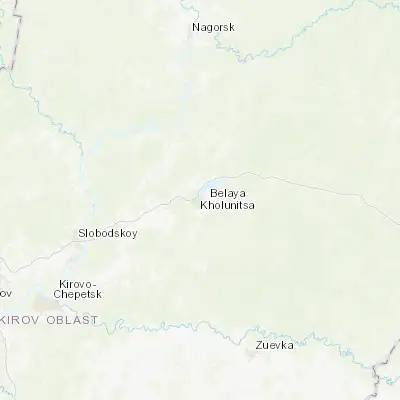 Map showing location of Belaya Kholunitsa (58.840000, 50.852780)