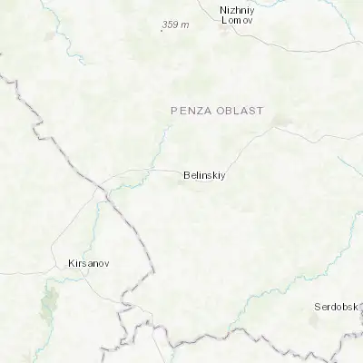 Map showing location of Belinskiy (52.964740, 43.416470)