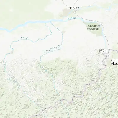 Map showing location of Belokurikha (51.995900, 84.989600)
