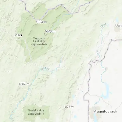 Map showing location of Beloretsk (53.963060, 58.398060)