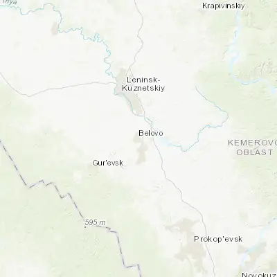 Map showing location of Belovo (54.416500, 86.297600)
