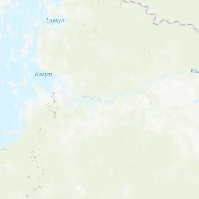 Map showing location of Beloyarskiy (63.711940, 66.672220)