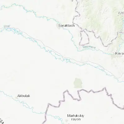 Map showing location of Belyayevka (51.397420, 56.416670)