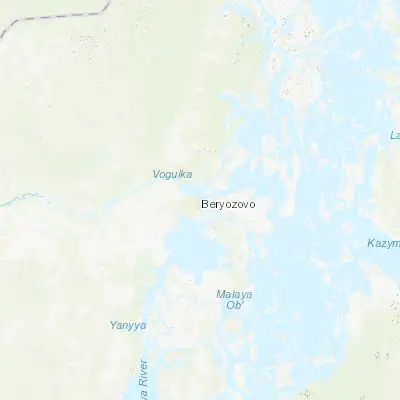 Map showing location of Berëzovo (63.938060, 65.041940)