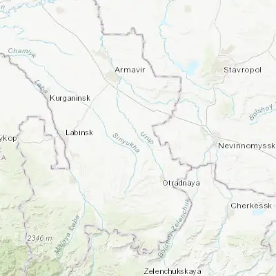 Map showing location of Besskorbnaya (44.644700, 41.311000)