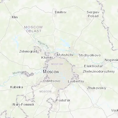Map showing location of Bibirevo (55.883330, 37.600000)
