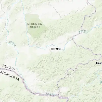 Map showing location of Bichura (50.588060, 107.602220)
