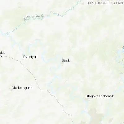 Map showing location of Birsk (55.421110, 55.542780)