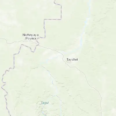 Map showing location of Biryusinsk (55.963400, 97.823500)