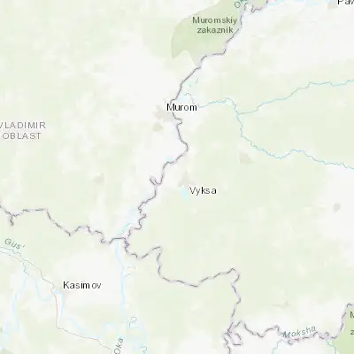 Map showing location of Blizhne-Pesochnoye (55.345600, 42.101500)