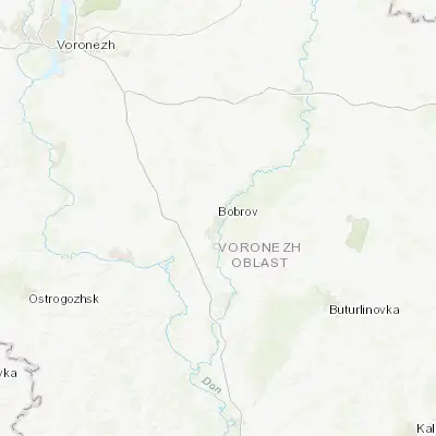 Map showing location of Bobrov (51.099400, 40.024400)