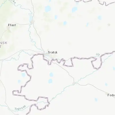 Map showing location of Bobrovka (54.047000, 61.745500)