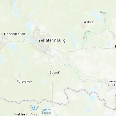 Map showing location of Bobrovskiy (56.673200, 60.980700)