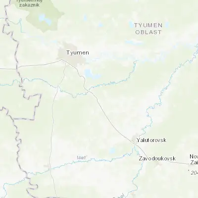 Map showing location of Bogandinskiy (56.893750, 65.893780)